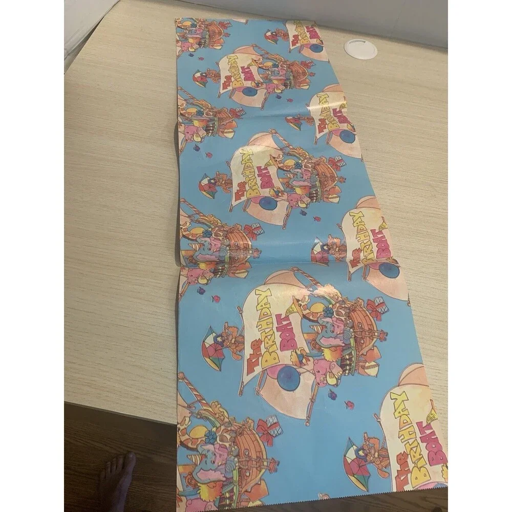 Vintage 70's Kid's Birthday Gift Wrap